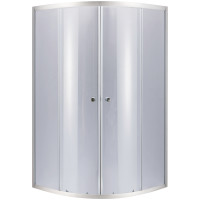 Душова кабіна Lidz Latwa SC79x79.SAT.MID.GR полукругла, для середнього піддону, висота 175 см, скло тоноване 4 мм, без піддону