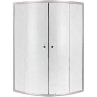 Душова кабіна Lidz Latwa SC89x89.SAT.HIGH.FR полукругла, для високого піддону, висота 160 см, скло Frost 4 мм, без піддону