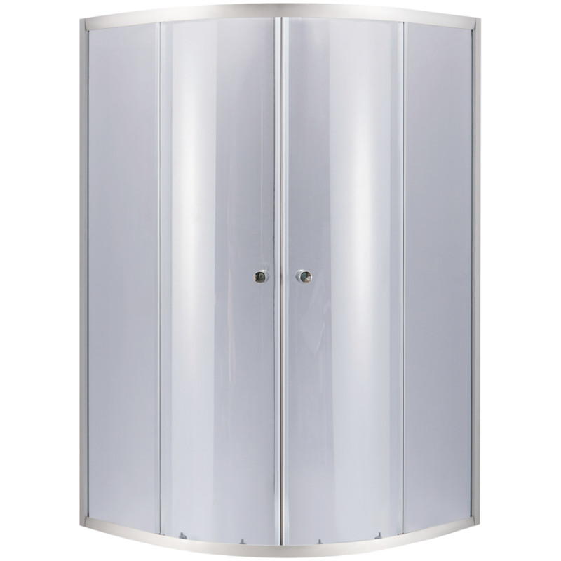 Душова кабіна Lidz Latwa SC89x89.SAT.HIGH.GR полукругла, для високого піддону, висота 160 см, скло тоноване 4 мм, без піддону Lidz