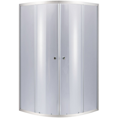 Душова кабіна Lidz Latwa SC89x89.SAT.MID.SAT.MID.GR полукругла, для середнього піддону, висота 175 см, скло тоноване 4 мм, без піддону