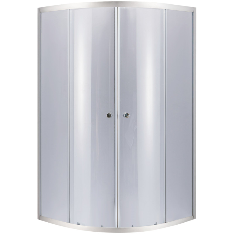 Душова кабіна Lidz Latwa SC89x89.SAT.MID.SAT.MID.GR полукругла, для середнього піддону, висота 175 см, скло тоноване 4 мм, без піддону
