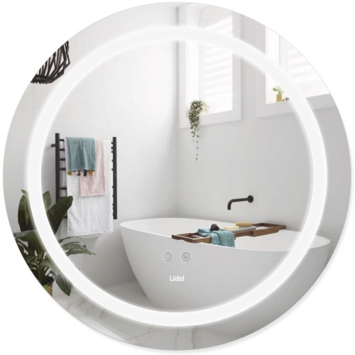 Зеркало Lidz Aria R600 с LED-подсветкой Touch, с антизапотеванием, с диммером, рег. яркости LD78LR600