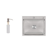Мийка для кухні інтегрована Lidz Handmade H6050 (LDH6050BRU35371) Brushed Steel 3,0/1,0 мм Мийка для кухні інтегрована Lidz Handmade H6050 (LDH6050BRU35371) Brushed Steel 3,0/1,0 мм
