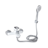 Змішувач для ванни Lidz Latwa 006 (з душовим гарнітуром) (k35) LDLAT006WHI45424 White Змішувач для ванни Lidz Latwa 006 (з душовим гарнітуром) (k35) LDLAT006WHI45424 White
