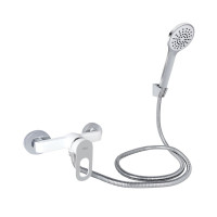 Змішувач для душу Lidz Latwa 010 (з душовим гарнітуром) (k40) LDLAT010WHI45426 White Змішувач для душу Lidz Latwa 010 (з душовим гарнітуром) (k40) LDLAT010WHI45426 White