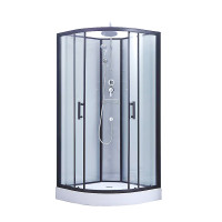 Душовий бокс Lidz Majatek SB90x90.BLA.LOW.TR, скло прозоре 5 мм