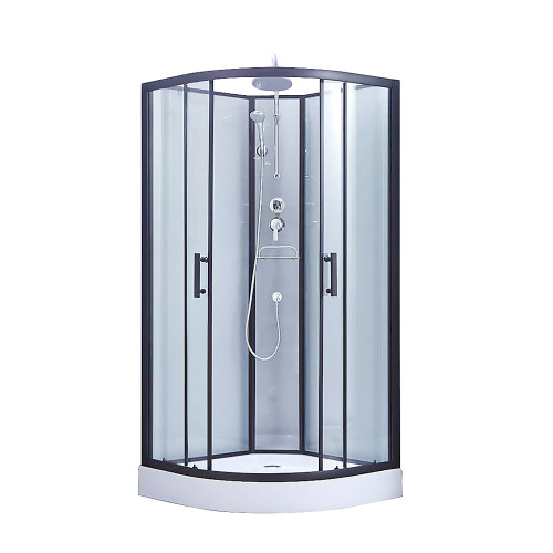 Душовий бокс Lidz Majatek SB90x90.BLA.LOW.TR, скло прозоре 5 мм