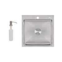 Мийка для кухні інтегрована Lidz Handmade H5050 (LDH5050BRU35375) Brushed Steel 3,0/1,0 мм Мийка для кухні інтегрована Lidz Handmade H5050 (LDH5050BRU35375) Brushed Steel 3,0/1,0 мм