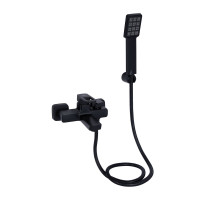 Змішувач для ванни Lidz Wawel 006 (з душовим гарнітуром) (k35) LDWAW006BLA45393 Black Змішувач для ванни Lidz Wawel 006 (з душовим гарнітуром) (k35) LDWAW006BLA45393 Black