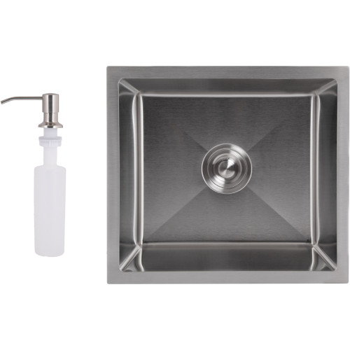 Мийка для кухні інтегрована під стільницю Lidz Handmade H4843 Brushed Steel 3,0/1,0 мм LDH4843BRU49441