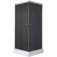 Душовий бокс Lidz Kubis SB90x90.SAT.LOW.GR, скло тоноване 4 мм