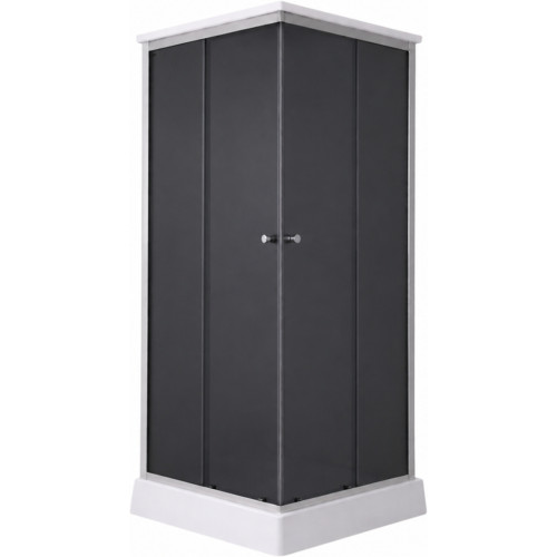 Душовий бокс Lidz Kubis SB90x90.SAT.LOW.GR, скло тоноване 4 мм