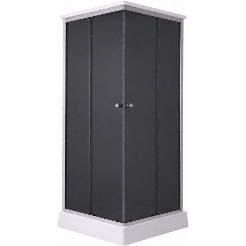 Душовий бокс Lidz Kubis SB90x90.SAT.LOW.GR, скло тоноване 4 мм