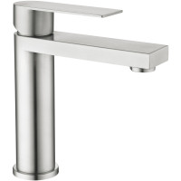 Змішувач для раковини низький Lidz Nexus 001F (k35)  LDNEX001FNKS49184 Nickel