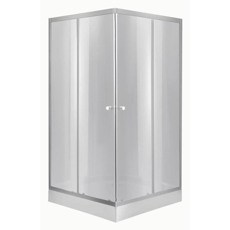 Душевая кабина Wawel SC90x90.SAT.LOW.DGR, квадратная, стекло тонированное 4 мм + Душевой поддон Kapielka ST90x90x14