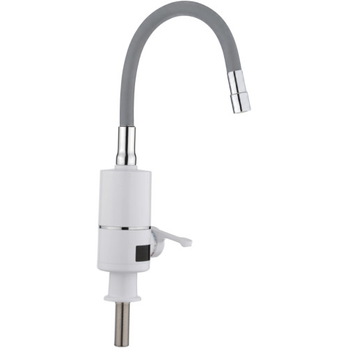 Проточный кран с гибким изливом для кухни Lidz Warm 065 LDWAR065GRE49096 White/Grey