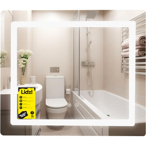 Зеркало Lidz Kubis (KU2) 600х700 с LED-подсветкой Touch, с антизапотеванием, с диммером, рег. яркости LDKU60070049286