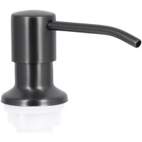 Дозатор для моющего средства Lidz Acsis LA30 Brushed Black PVD, круглый LDACSLA30BLM49827