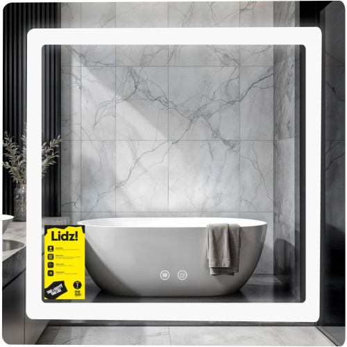 Зеркало Lidz Kubis (KU2) 700х700 с LED-подсветкой Touch, с антизапотеванием, с диммером, рег. яркости LDKU70070049288