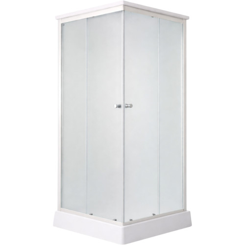 Душовий бокс Lidz Kubis SB90x90.SAT.LOW.FR, скло Frost 4 мм