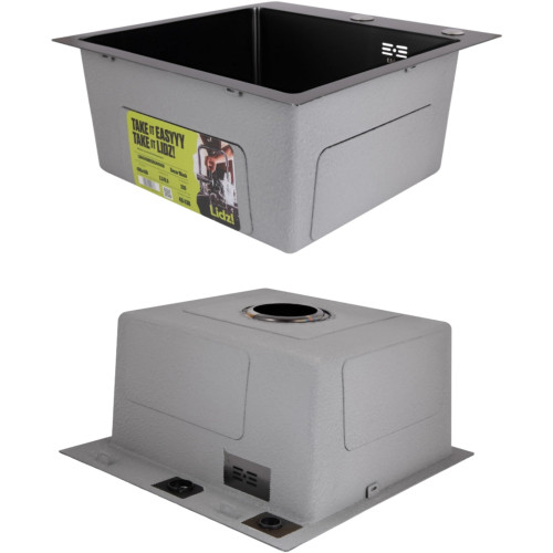 Акційний набір Lidz: мийка H4545 Black PVD Decor 2,5/0,5 мм + Змішувач Aria для кухні з гнучким виливом (k35) Black