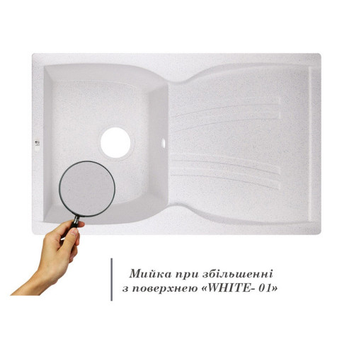 Кухонна мийка Lidz 790x500/200 WHI-01 (LIDZWHI01790500200)