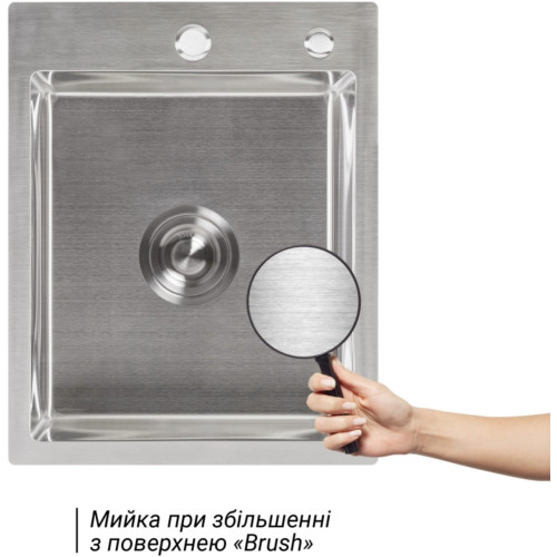 Акционный набор Lidz: мойка H4050 интегрированная Brushed Steel 3,0/1,0 мм + Смеситель Aria для кухни с гибким изливом (k35) Grey