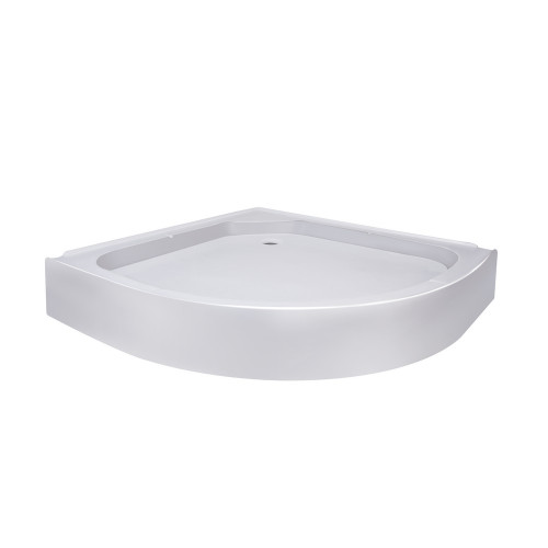 Душовий піддон Lidz KAPIELKA ST80x80x14 низький, напівкруглий, діаметр зливу 52 мм