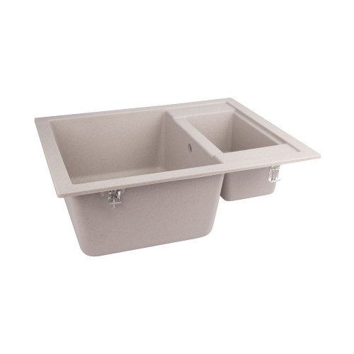 Кухонная мойка с дополнительной чашей Lidz 615x500/200 COL-06 (LIDZCOL06615500200)