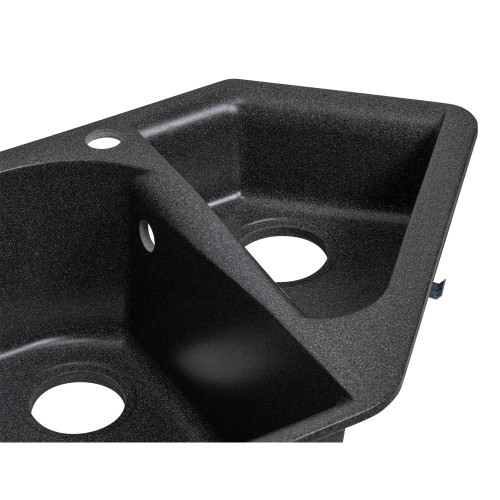 Кухонная мойка с дополнительной чашей Lidz 1000x500/225 GRF-13 (LIDZGRF131000500225)