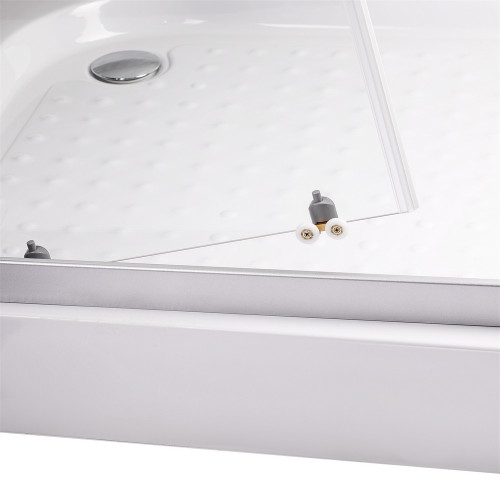 Душова кабіна Lidz Wiezak SC90x90.SAT.LOW.L, скло Linie 4 мм
