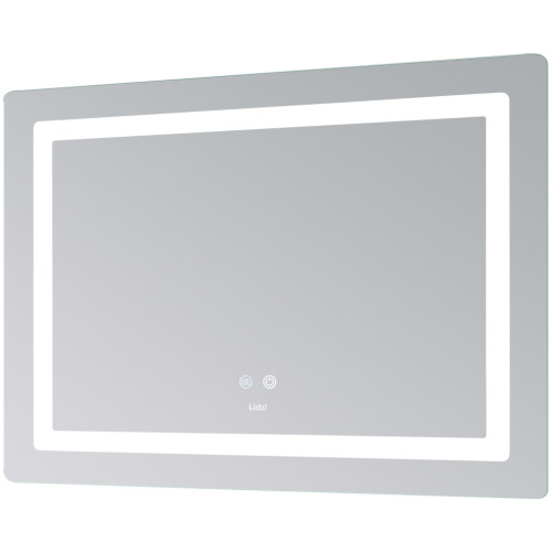 Зеркало Lidz Kubis (KU2) 1200х800 с LED-подсветкой Touch, с антизапотеванием, с диммером, рег. яркости LDKUB120080049007