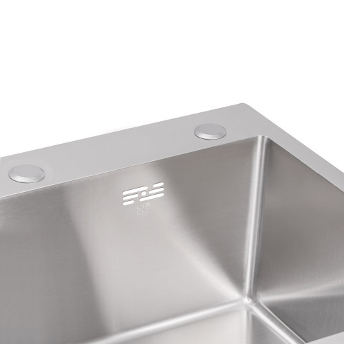 Мийка для кухні інтегрована Lidz Handmade H5845 (LDH5845BRU35384) Brushed Steel 3,0/1,0 мм