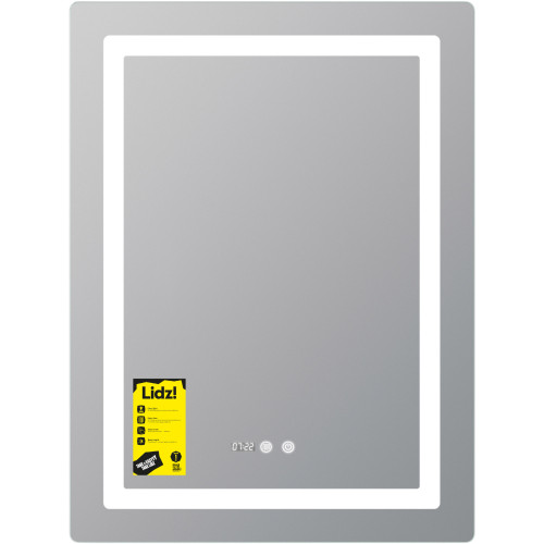 Зеркало Lidz Kubis (KU2) 600х800 с подсветкой, с LED-подсветкой Touch, с антизапотеванием, с диммером, рег. яркости LDKU600800CL49280