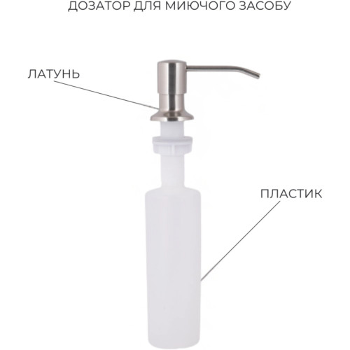 Акційний набір Lidz: мийка Handmade H4545 Decor 2,5/0,5 мм + K01G Корзина для кухонной мойки