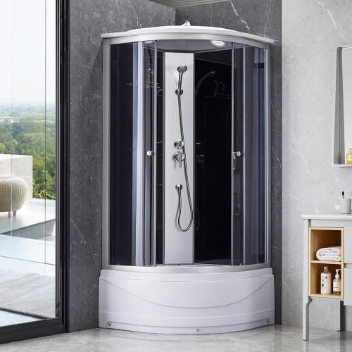 Душевой бокс Lidz Tani SB90x90.SAT.HIGH.GR, стекло тонированное 4