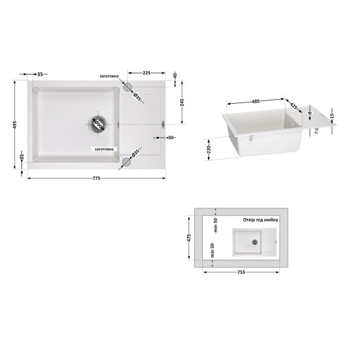 Кухонная мойка Lidz 781x510/200 STO-10 (LIDZSTO10781510200)