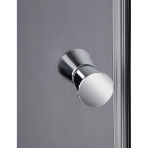 Душовий бокс Lidz Kubis SB90x90.SAT.LOW.GR, скло тоноване 4 мм
