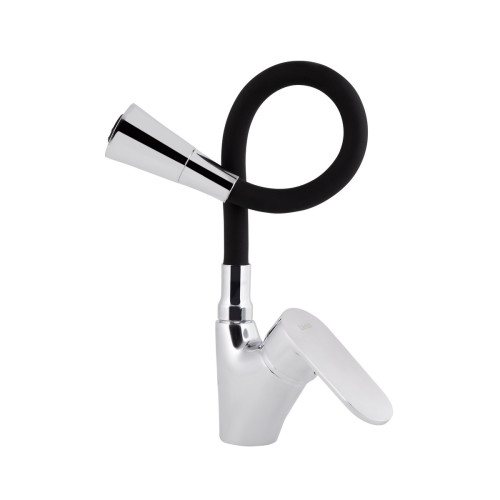Змішувач для кухні Lidz Tani 007F3 з гнучким виливом (k40) LDTAN007F3BCR37649 Chrome/Black