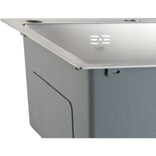 Мийка для кухні інтегрована Lidz Handmade Max 500 H7849R Brushed Steel, 3,0/1,0 мм, крило праворуч, збільшена чаша LDH7849RBRU49464