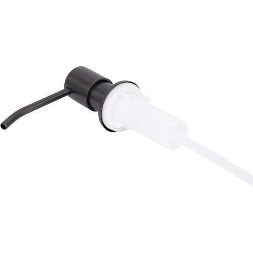 Дозатор для миючого засобу Lidz Acsis LA30 Brushed Black PVD, круглий LDACSLA30BLM49827
