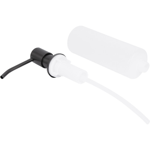 Дозатор для миючого засобу Lidz Acsis LA30 Brushed Black PVD, круглий LDACSLA30BLM49827