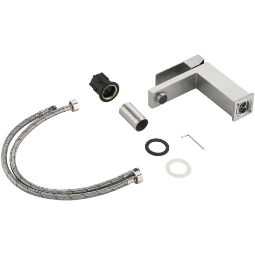 Змішувач для раковини низький Lidz Helix 001F (k35)  LDHEL001FNKS49178 Nickel