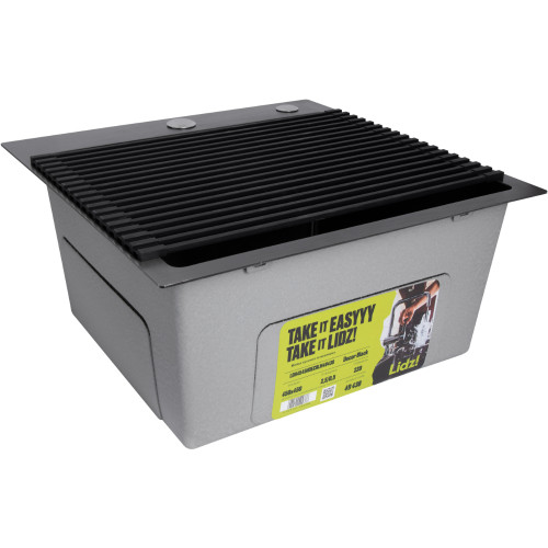 Сушилка на кухонную мойку Lidz Acsis LA06 Black, квадратна основа, для посуды 430х300 мм LDACSLA06BLM49764