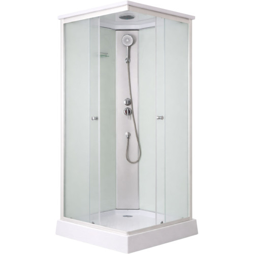 Душовий бокс Lidz Kubis SB90x90.SAT.LOW.FR, скло Frost 4 мм