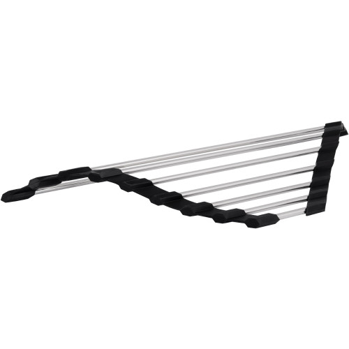 Сушилка на кухонную мойку угловая Lidz Acsis LA16 Black, кругла основа, для посуды 430х175 мм LDACSLA16BLM49769