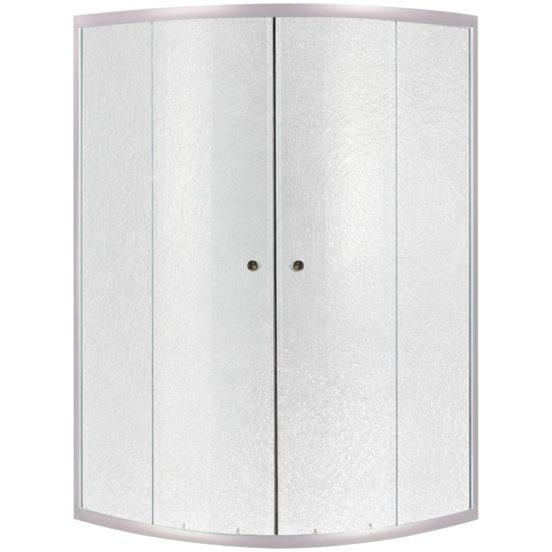 Душова кабіна Lidz Latwa SC89x89.SAT.HIGH.FR полукругла, для високого піддону, висота 160 см, скло Frost 4 мм, без піддону