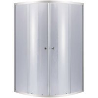 Душова кабіна Lidz Latwa SC89x89.SAT.HIGH.GR полукругла, для високого піддону, висота 160 см, скло тоноване 4 мм, без піддону Lidz