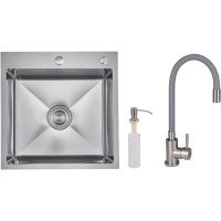 Акційний набір Lidz: мийка H5050H інтегрована Decor Honeycomb 2,5/0,5 мм LDH5050DEC48365 + Змішувач Aria для кухні з гнучким виливом (k35) Grey Акційний набір Lidz: мийка H5050H інтегрована Decor Honeycomb 2,5/0,5 мм LDH5050DEC48365 + Змішувач Aria для кухні з гнучким виливом (k35) Grey