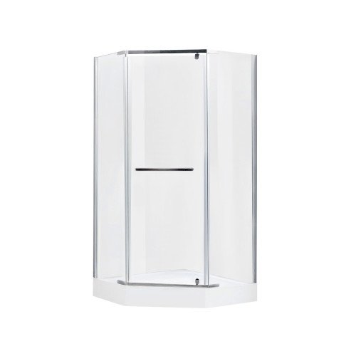 Набор Lidz душевая кабина Dozorca SC90x90.CRM.LOW.TR, стекло прозрачное 6 мм + поддон Diament